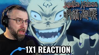 JUJUTSU KAISEN 1X1 REACTION quotRyomen Sukunaquot [upl. by Hullda]