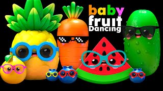 Party in the Beach  Baby Fruit Dancing🍎🍊🍋‍🍏🍇 Sensory Video [upl. by Airekat]