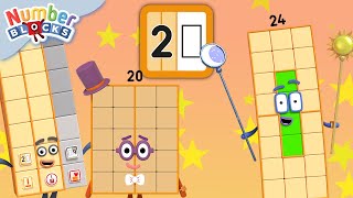 Roaring Twenties Club 2️⃣0️⃣  Learn to count  Numberblocks Full Episodes  123  Maths for Kids [upl. by Ellerihs]