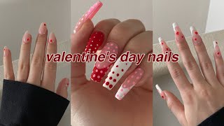 VALENTINES DAY NAIL DESIGNS EASY AND CHEAP [upl. by Noraj]