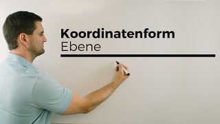 Koordinatenform einer Ebene bestimmen Vektorgeometrie  Mathe by Daniel Jung [upl. by Ahsaek]