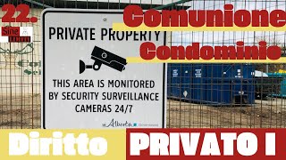 Diritto Privato I  22  Comunione e condominio [upl. by Tortosa748]