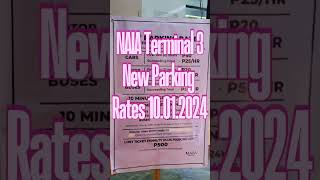 Latest Update  NAIA Terminal 3  Parking Rates Oct 1 2024  x4 Increased [upl. by Belter347]