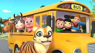 The Wheels on The Bus Song  Animal Version  Newborn Baby Songs amp Nursery Rhymes [upl. by Stu746]