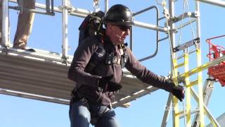 VIDEO “Fall guy Steve” demonstrates 3M DBISALA Self Rescue at World of Concrete 2017 [upl. by Roxanne]