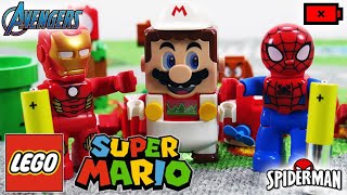 LEGO Mario Saved by SpiderMan amp Iron Man [upl. by Salzhauer794]