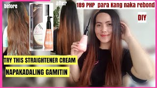 HOW TO USE STRAIGHTENER CREAM FROM AUGEAS  nag straight talaga Ang hair ko  momshie weng [upl. by Natsyrt]