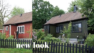 39 House makeover done  Reused facade panels amp linseed oil paint  Gardening with chickens [upl. by Rissa]