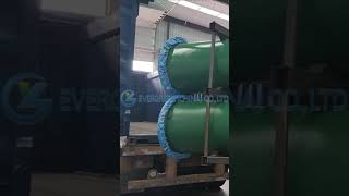 rubber lined steel pipe loading rubber steelpipe factory mining mineral pipe shorts loading [upl. by Ynneg]