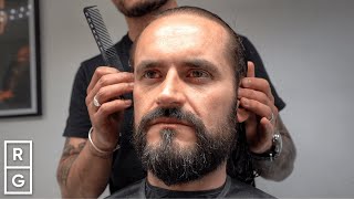 He Went Back 10 YEARS with this Haircut TRANSFORMATION Receding Hairline Haircut [upl. by Basso465]