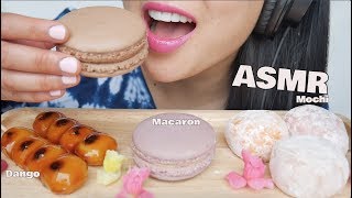 ASMR DANGO  MOCHI  GIANT MACARON SOFT CHEWY RELAXING EATING SOUNDS NO TALKING  SASASMR [upl. by Ji]