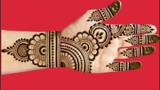 Easy simple Mehndi Design for front hand new mehndi design very easy simple mehndi design henna [upl. by Romaine]