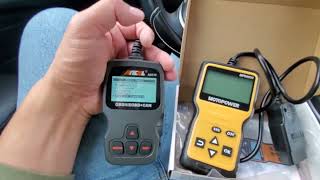 OBD2 SCANNER COMPARISONS ANCEL AD310 VS MOTOPOWER MP69033 [upl. by Zelikow]