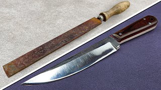 Making an sharp knife from an old hand file l A knife with firm handle [upl. by Adnicaj610]