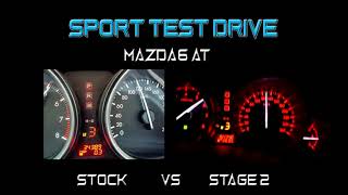 Mazda 6 20 AT 2011 0160 kmh stock vs stage 2 [upl. by Bronder]