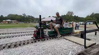 Vertical boiler steam engine maiden run on September 14 2024 [upl. by Nairrod]