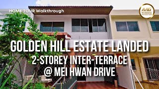 Singapore Landed Property Home Tour  2Storey InterTerrace  Golden Hill Estate  For Sale [upl. by Manup]