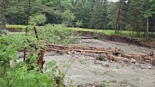 Lyndonville VT Brook Rd Flood Damage 2024 07 30 102532 [upl. by Torrey968]