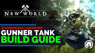 New World Ultimate Gunner Tank Build  New Player Guide [upl. by Flatto]