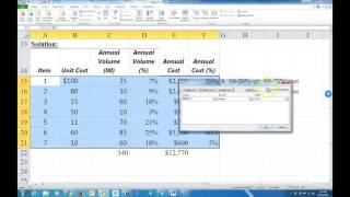 How to classify inventory as ABC using Excel Important  see description before viewing [upl. by Tyrrell]