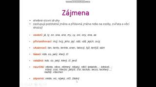 jůtůbčeština Druhy zájmen  zájmena osobní 6 ročník [upl. by Hsiri285]