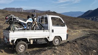 TW200 and Kei Truck exploring in Washington State Scouting out trails and solo camping [upl. by Ennairoc425]