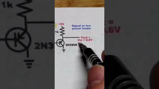 2nd PNP BJT Voltage Emitter Follower 2N3906 1k Pull Up Resistor electronics howto diy [upl. by Gnok]