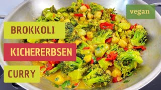 Veganes Brokkoli Kichererbsen Curry ohne Tofu  köstlich amp so gesund  Canans Rezepte [upl. by Arais]