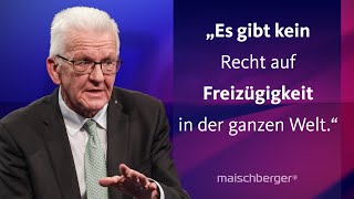 SchwarzGrün im Bund Winfried Kretschmann B90Grüne im Gespräch  maischberger [upl. by Drofxer646]