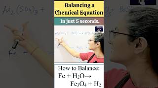 How to balance a chemical equation in just 5 sec balancing chemicalequation class10 shorts [upl. by Maher]