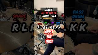 How to Play an Easy 16th Note Drum Fill drums [upl. by Ardnoel]