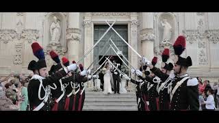 Matrimonio con PICCHETTO DONORE dei carabinieri al DUOMO di Lecce Puglia  Alessandra e Gianluca [upl. by Donegan204]