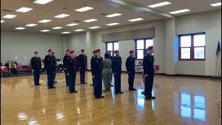 Marmion Academy Flannigan Rifles Unarmed Inspection Platoon at Bolingbrook HS Drill Meet 2324 [upl. by Htebzil]