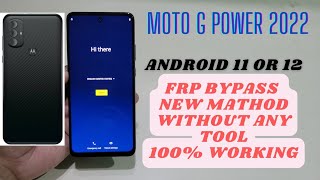 Moto G Power 2022 Frp Bypass New Final Mathod 2024 [upl. by Nalat]