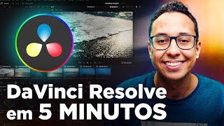 Aprenda DAVINCI RESOLVE em 5 MINUTOS [upl. by Erlewine]