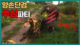 쌍수단검 전투어쌔신크리드 발할라Assassins Creed Valhalladual daggers combat [upl. by Pickens]