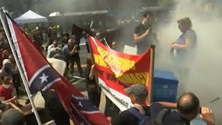 Protests in Charlottesville take a violent turn [upl. by Aicirtac]