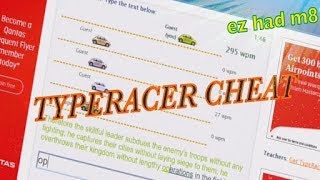 HOW TO CHEAT ON TYPERACER IN 2 MINUTES [upl. by Ahseenak]