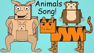 Animal Names Song 1  Fun Animal Song For Kids [upl. by Legnalos]