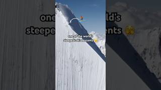 World’s Steepest Ski Descent 🥶😳 [upl. by Auqenet4]