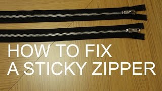 How to Fix a Sticky Zipper [upl. by Chil]