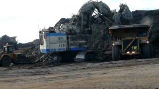 Worlds Largest Hydraulic Shovel The OampK RH 400 Loads CAT 797B [upl. by Dibbell464]