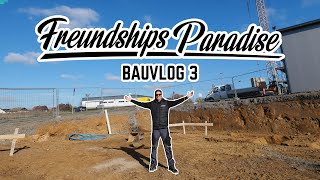 Die Erde ist endlich weg und das Schnurgerüst steht 😇 Wir baggern die Kanalgräben Bauvlog 3 [upl. by Yanat807]