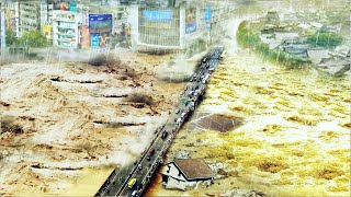 Three Gorges Dam overflow Footage of destruction in China when Three Gorges Dam overflows [upl. by Ecnarret]