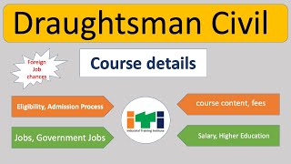 Draughtsman Civil ITI course details  draftsman civil  Draughtsman civil jobs career connections [upl. by Llekram565]