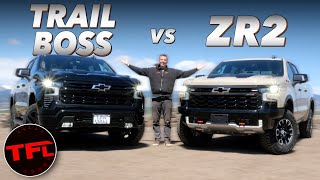 Diesel Chevy Silverado Trail Boss vs new ZR2 V8 Which One Is the Best [upl. by Ykroc]