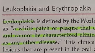 Leukoplakia and Erythroplakia  SPECIAL PATHOLOGY [upl. by Davey]