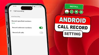 New Android Mobile Auto Call Recorder  Auto Call Recording Settings [upl. by Mosira]