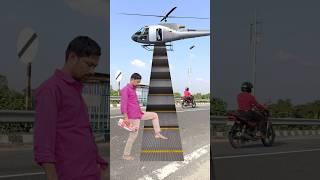 I go to market by helicopter 😀😀  Funny vfx magic video helicopter funny vfx [upl. by Mauchi123]