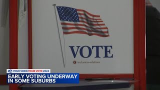 2024 election Early voting begins in some Chicago suburbs [upl. by Norraj]